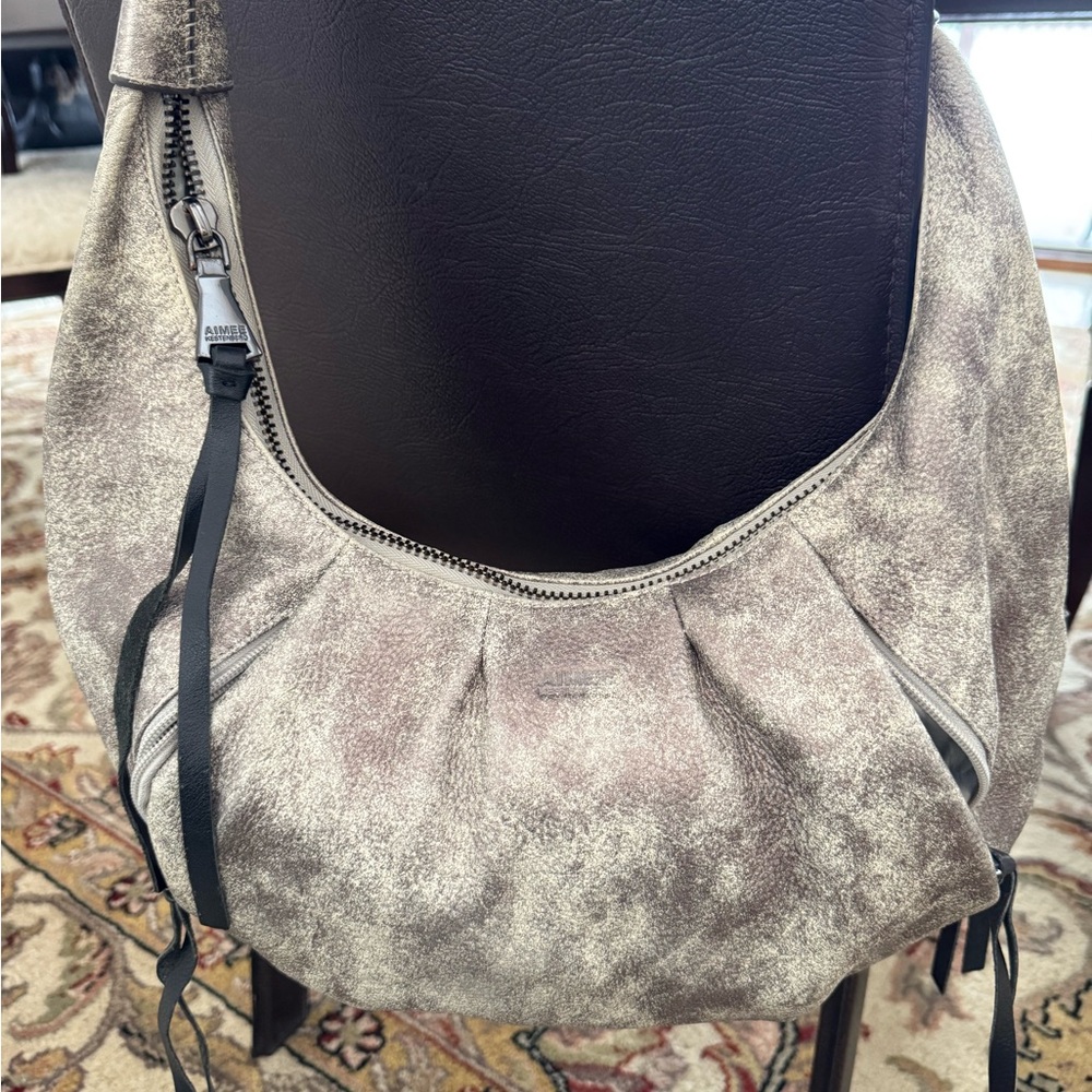Aimee Kestenberg Leather Metallic Tamitha Hobo Bag